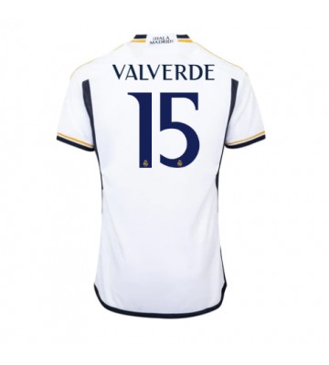 Real Madrid Federico Valverde #15 Koszulka Podstawowych 2023-24 Krótki Rękaw